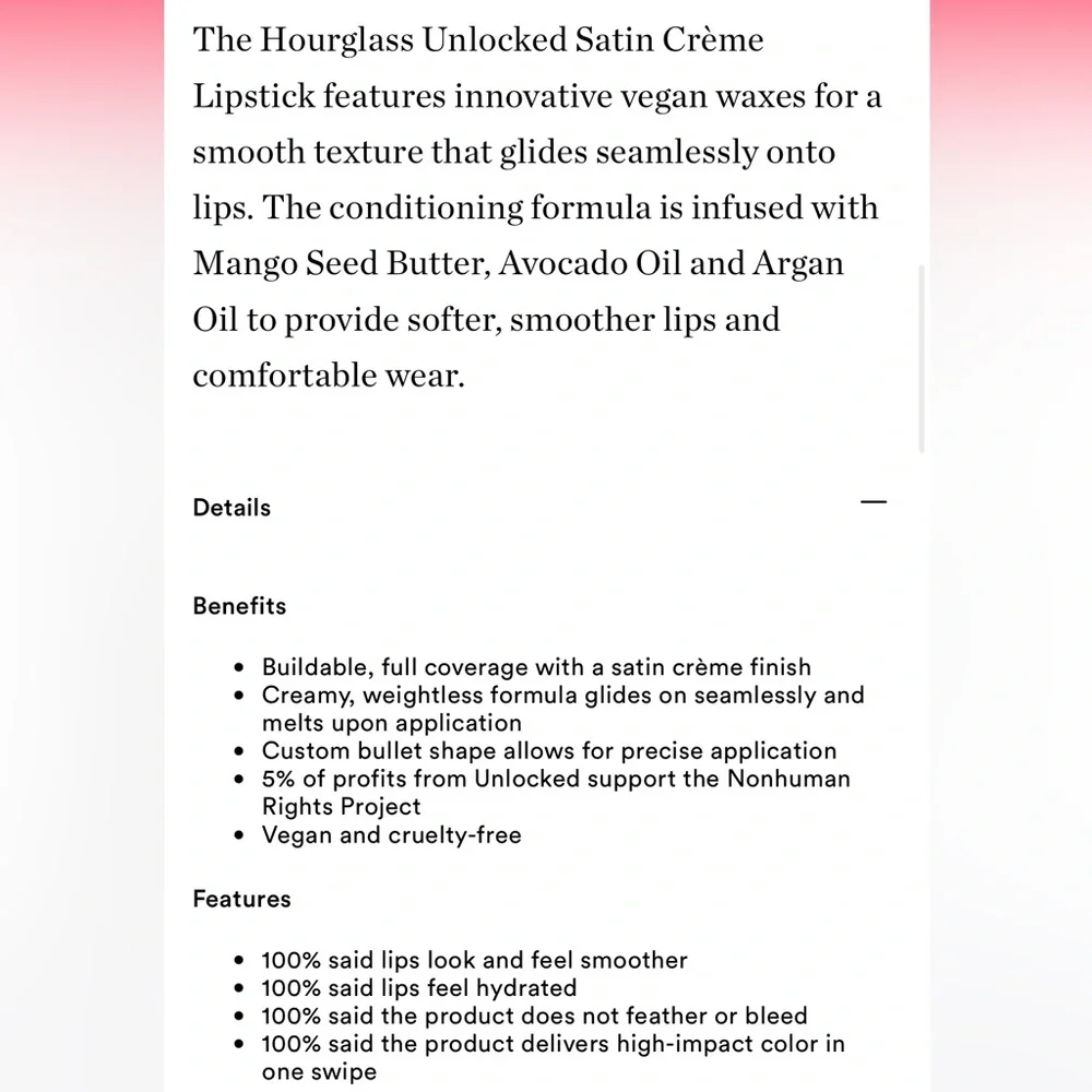 Hourglass 'Dahlia' Unlocked Satin Crème Lipstick